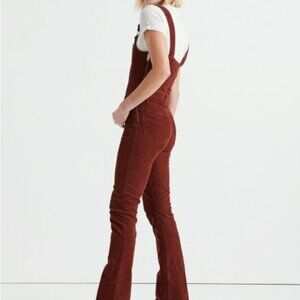 Lucky Brand Corduroy Flare Leg Retro Slim Fit Overalls